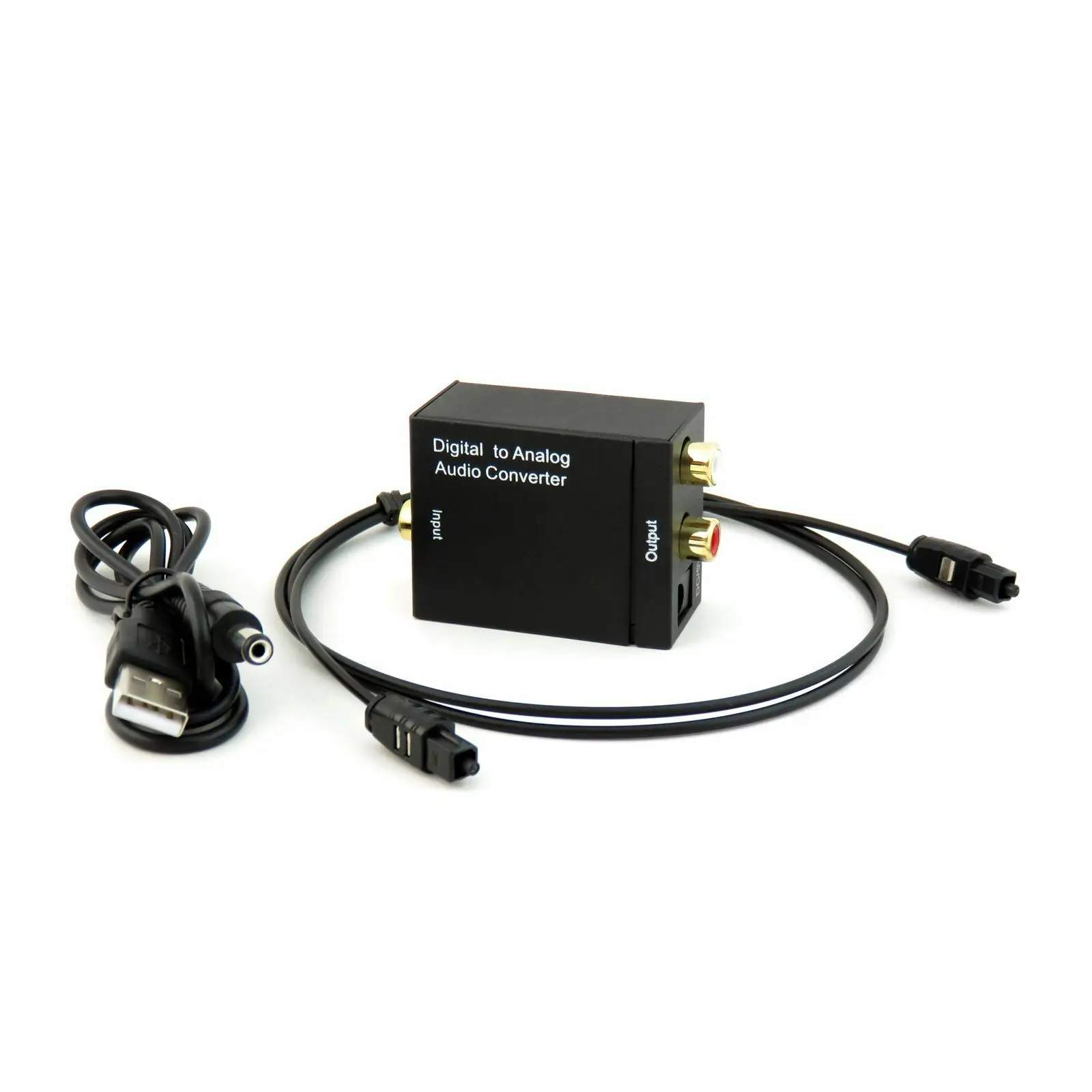 Оптический коаксиальный цифровой Toslink к аналоговому аудио RCA L/R адаптер