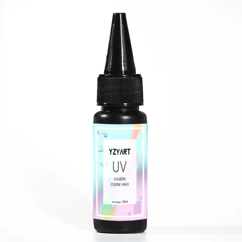 YZY ART UV Смола твердого типа ультрафиолет полимеризация Смола солнечное лечение Активированный солнечный свет Kawaii Ремесла прозрачный(тонкий тип - Цвет: 30g