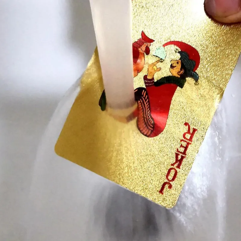

Playing Cards Waterproof 24K Gold Diamond Foil Poker Carat, Gold Playing Cards Deck Of Cards Plastic Playing Cards
