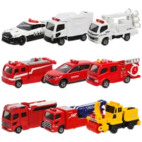 takara tomy genuine nissan gt r police car and isuzu sign car and mlit lighting vehicle metal vehicle simulation model toys