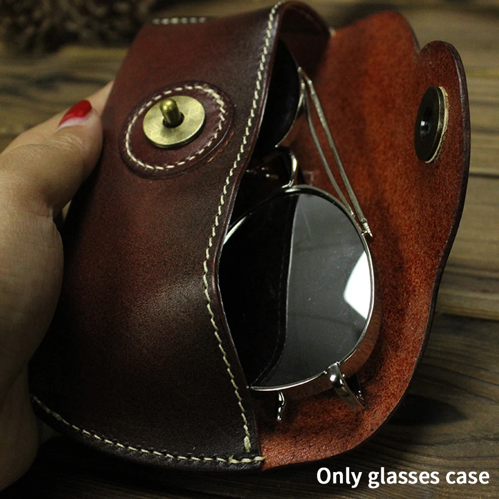 Чехол для солнцезащитных очков винтажный мягкий кожаный Футляр ручной работы с
