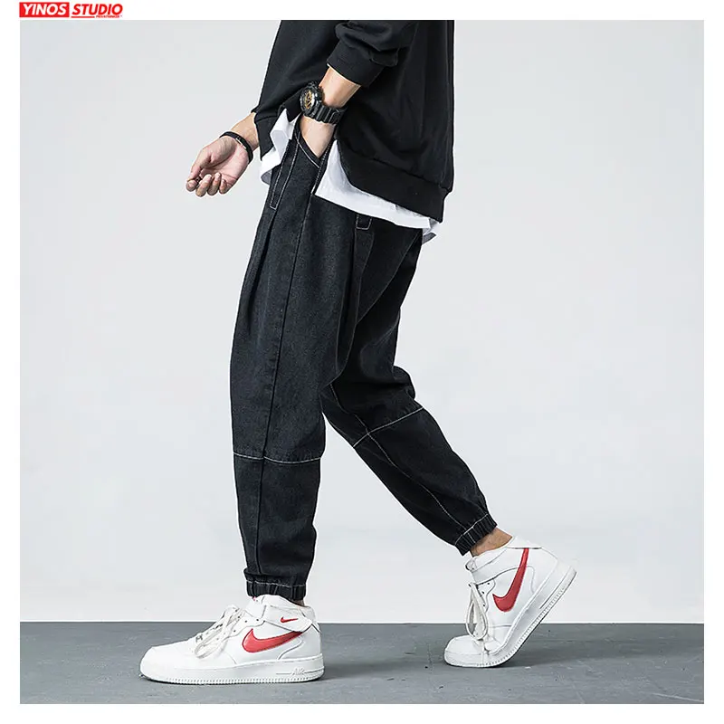 Прямая поставка мужские однотонные уличные штаны с карманами рваные джинсы