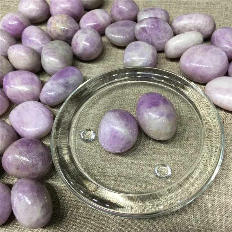 

Hot Sale Kunzite Tumbled Free From Stone Natural Crystal Quartz Reiki Energy Macadam For Healing aquarium