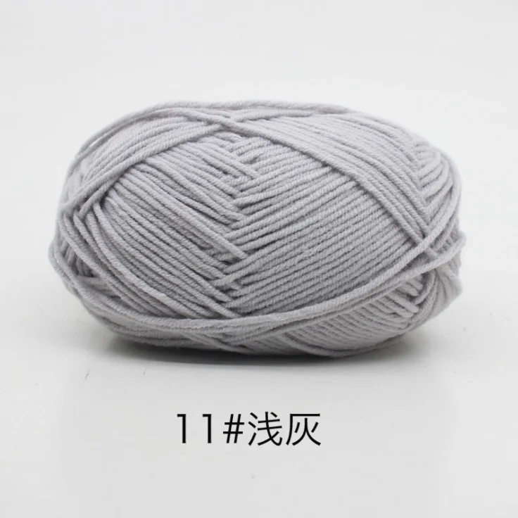 11 Mylb Skeins мягкие ручные вязаные детские крючки для вязания шерстью расчесывание хлопчатобумажная пряжа молочного цвета 4 Plys Hot 50 г/шт - Цвет: 11