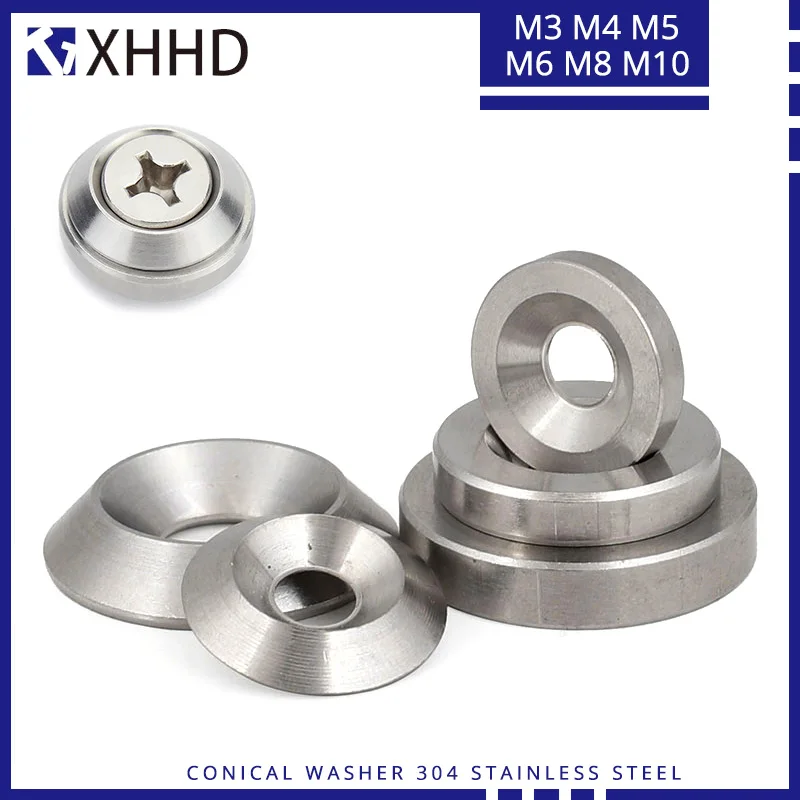 

M3 M4 M5 M6 M8 M10 Conical Solid Washer Countersunk Head Flat Gasket Concave and Convex Tapered Washers