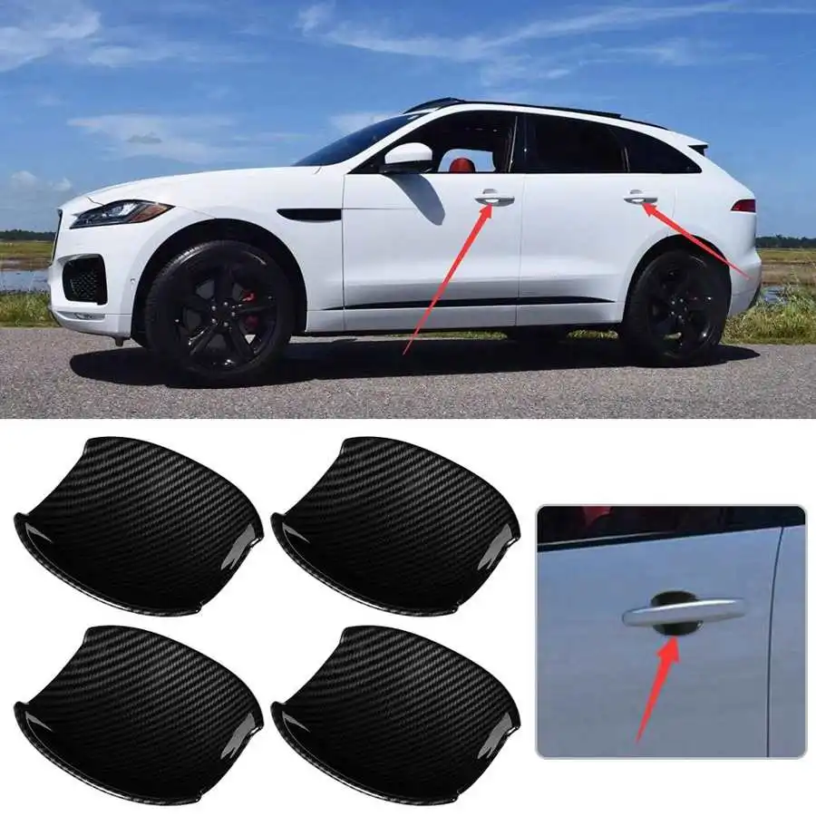 Чаша из углеродного волокна для двери автомобиля аксессуары украшения подходит