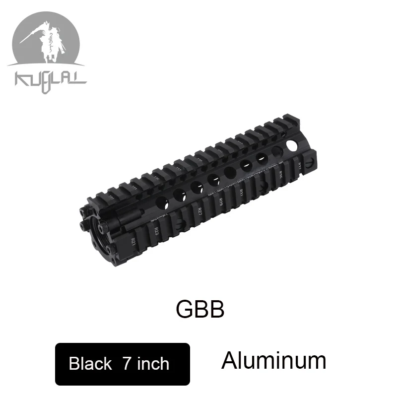 MK18 7 In Black GBB Алюминиевый жесткий слой анодированный MK18 RISII " 9" 1" страйкбол handguard черный CB тактический рельс для AEG GBB гель-бластер - Цвет: MK18 7 In Black GBB