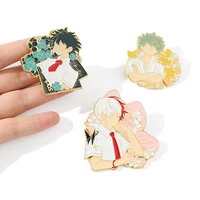japan animation academy wind male classmates high end metal drip enamel bag pin collection commemorative badge gifts for friend