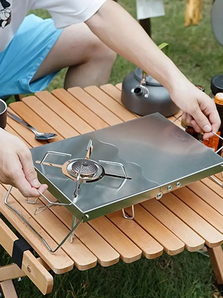 

Outdoor Folding Stove Table Simple To Use Widely Use Camping Tool Portable Cooker Storage Table For Hiking Traveling Picnics