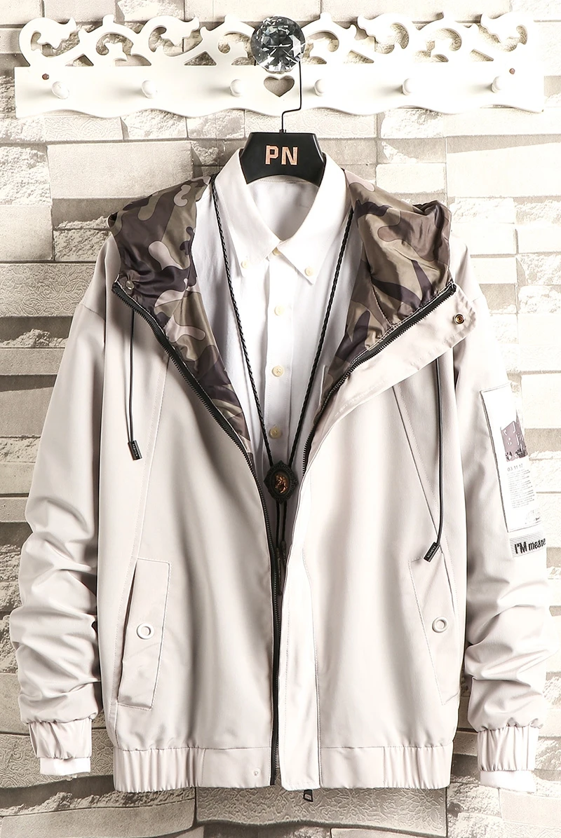 

Oversized Camouflage Hooded zipper Cargo Casual Long Jacket Men Streetwear Brand Clothing Men's Outwear fashion coat jackets