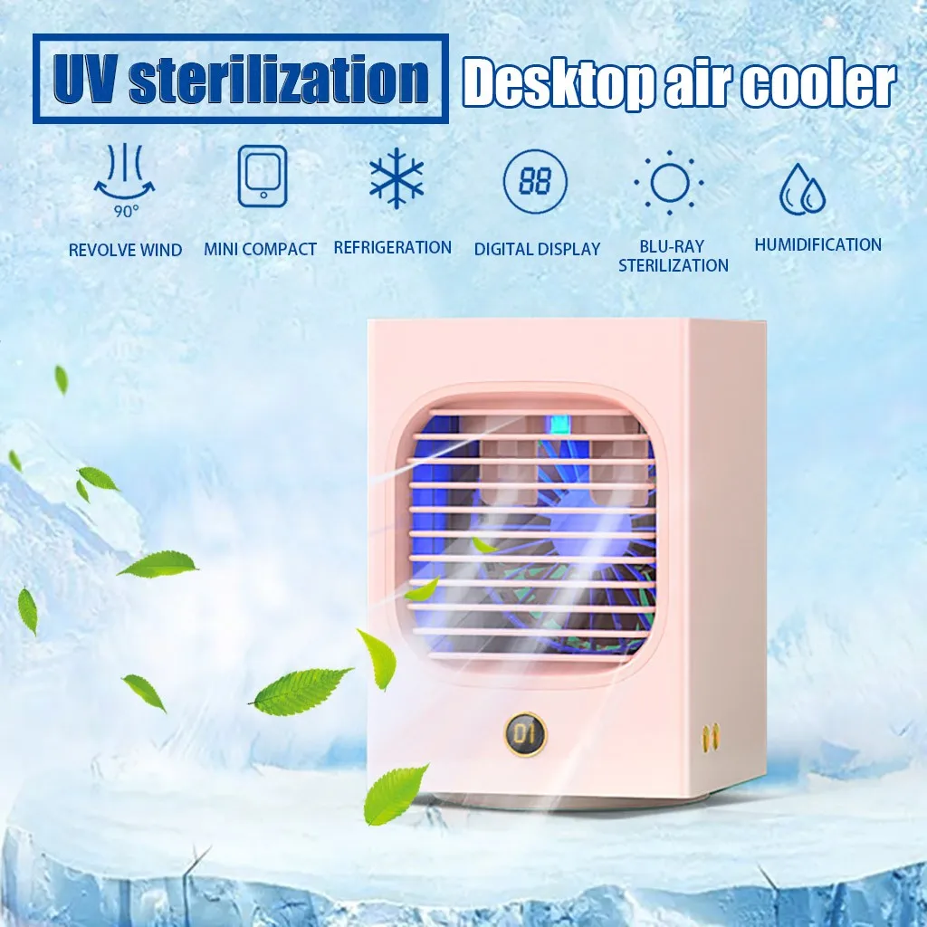 

Desktop High Quality Fashion Smart Home Office Fan Air Conditioner Sterilization Desktop Shaking Head Cooler