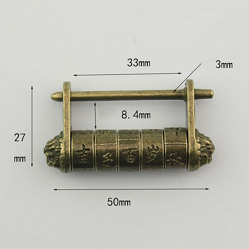 Винтажный замок под старину из цинкового сплава в китайском старинном стиле