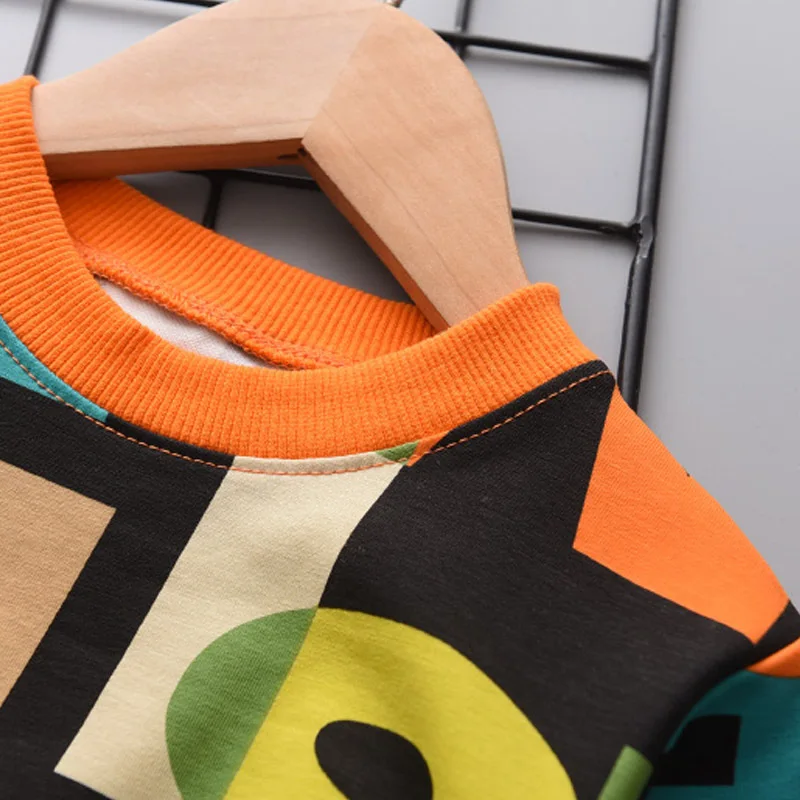 Boys Clothes Set Children's Clothing Sets Autumn Long Sleeve Sports Suits Letter Print Baby Clothes 2pcs Boy Spring Tops Pants