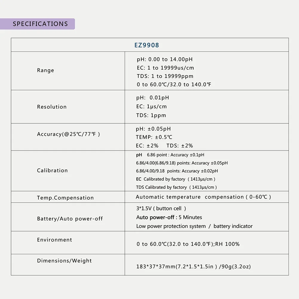YIERYI 4 в 1 PH/TDS/EC/измеритель температуры цифровой монитор качества воды тестер для бассейнов, питьевой воды, аквариумов