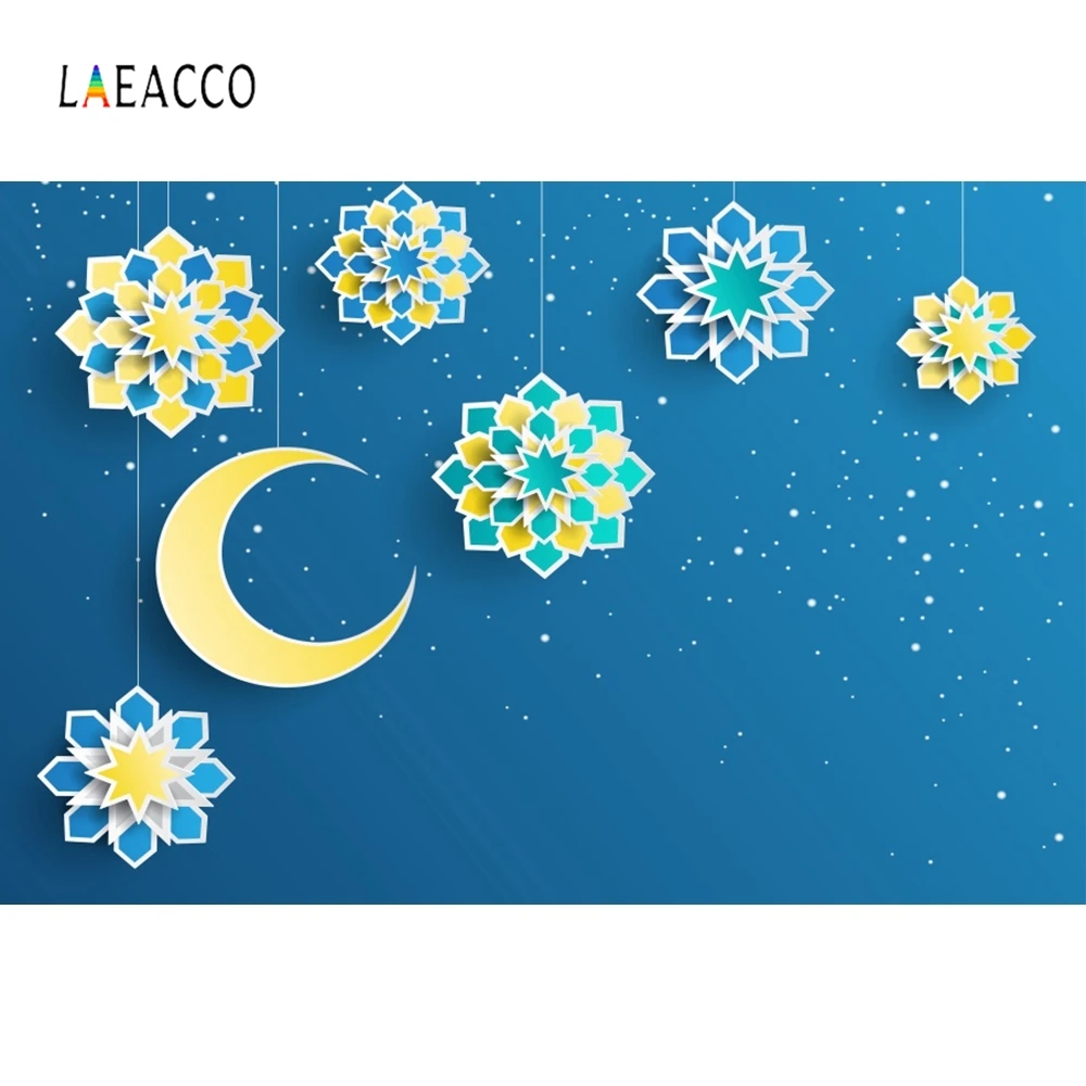 Фотофон Laeacco Eid Mubarak Рамадана karem фоны для фотостудии с изображением полумесяца
