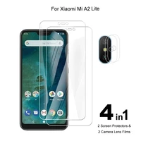 for xiaomi mi a2 lite camera lens film tempered glass screen protector protective guard hd clear