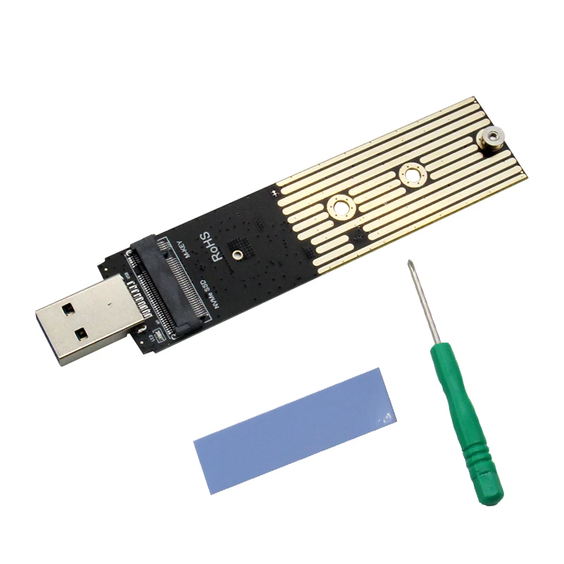Адаптер GUDGA M2 pcie переходник Nvme в USB-A 3 0 карта преобразователя 10 Гбит/с USB3.1 Gen2 для