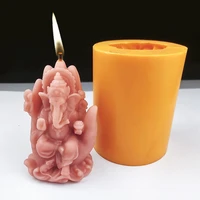 elephant buddha design candle mold 3d artistic silicone mould handmade aroma wax resin gypsum diy decorating craft tools