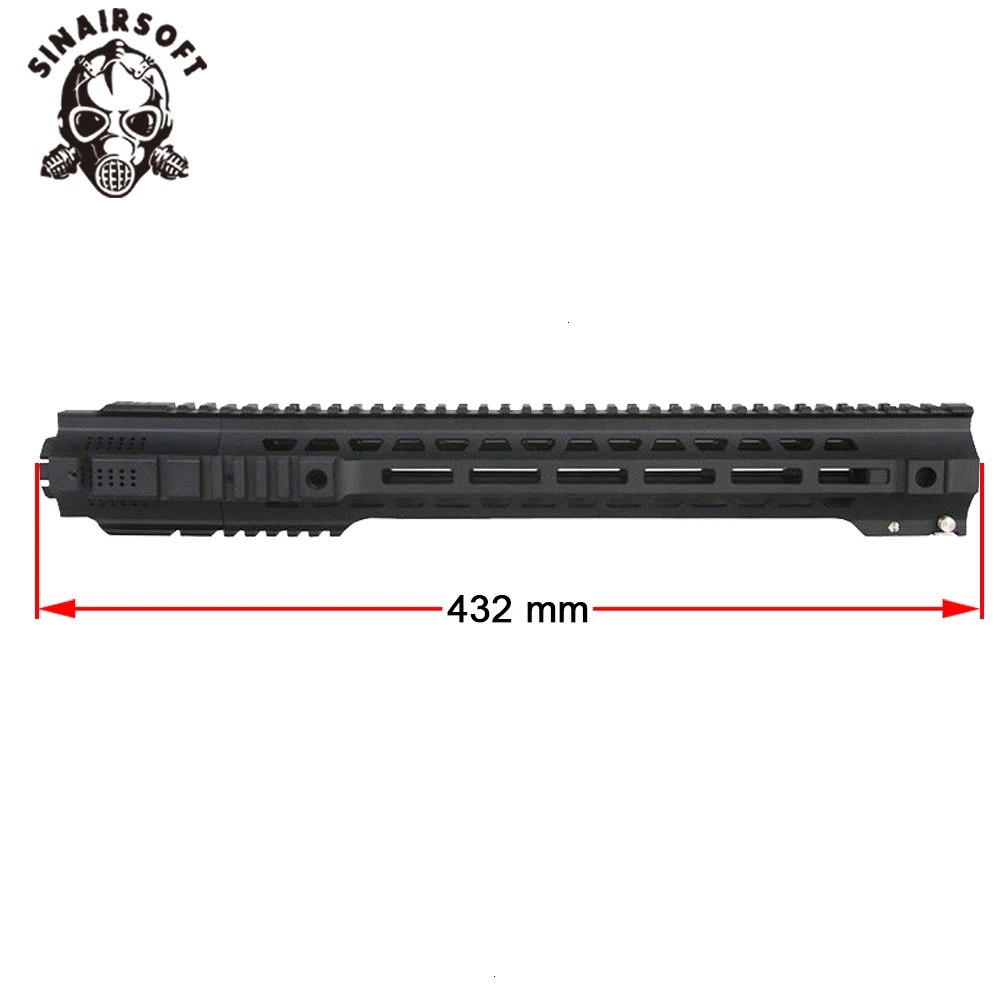 SINAIRSOFT стиль Охота Пикатинни 14 ''/17'' поручень системы черный для страйкбола AEG M4/M16 - Цвет: 17inch