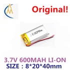 Литий-ионный полимерный аккумулятор 782040802040 600 мАч, 3,7 в, производитель детекторов и рекордеров