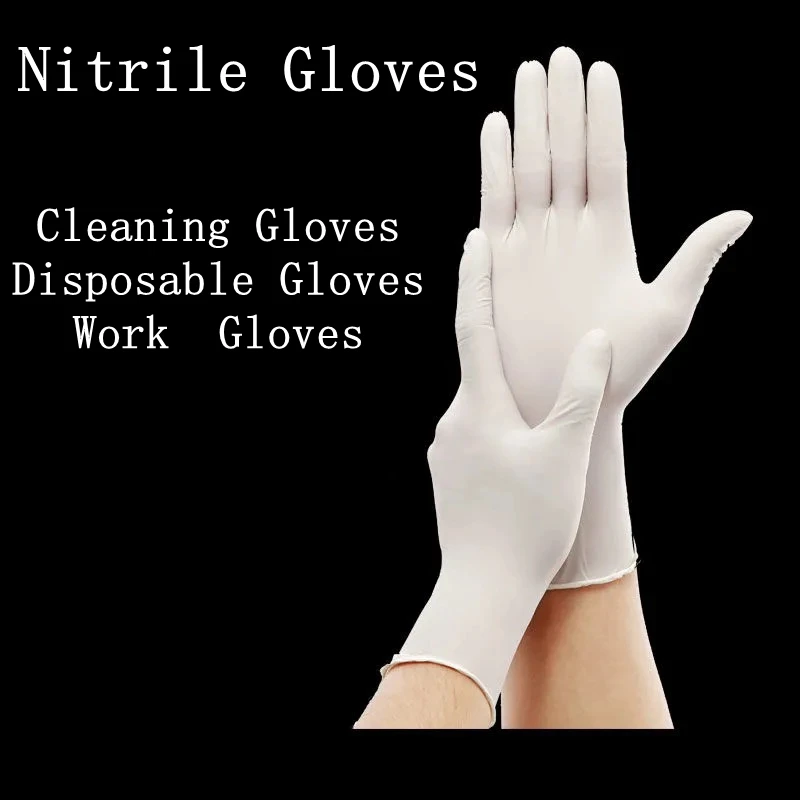Нитриловые одноразовые черные перчатки кухонные защитные рабочие ручные товары