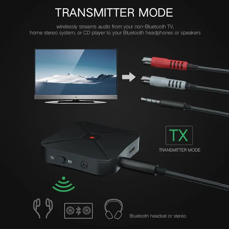 Bluetooth приемник V4.2 беспроводной аудио музыкальный адаптер A2DP с 3 5 мм стерео