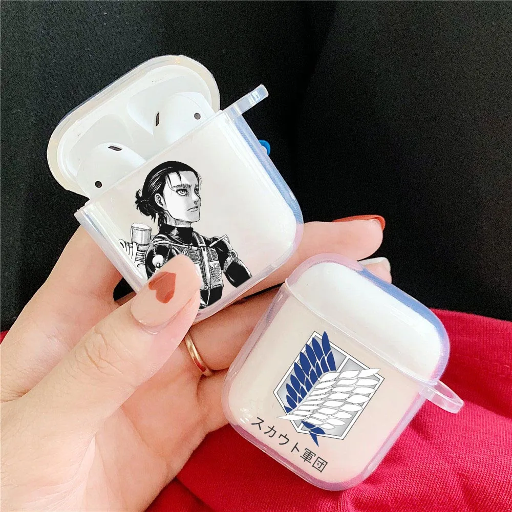 Чехол с изображением японского аниме атаки на титанов levi ackerman чехол для Apple airpods s 1