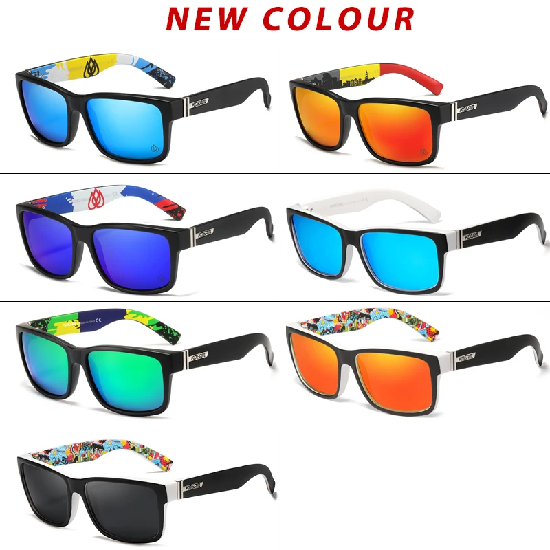 Мужские солнцезащитные очки KDEAM квадратные поляризационные в спортивном стиле