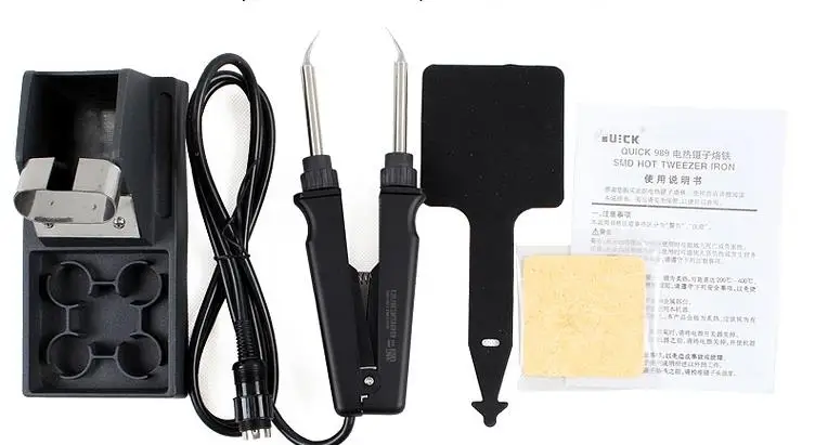 Новейший пинцет, Утюг QUICK 989+ паяльник с оригинальной ручкой hakko937 quick 969 967 936ESD и другие паяльные станции