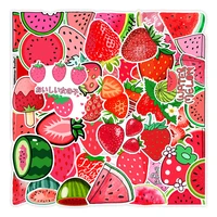 50pcs fruit strawberry watermelon stickers for notebooks stationery sticker aesthetic craft supplies scrapbooking material
