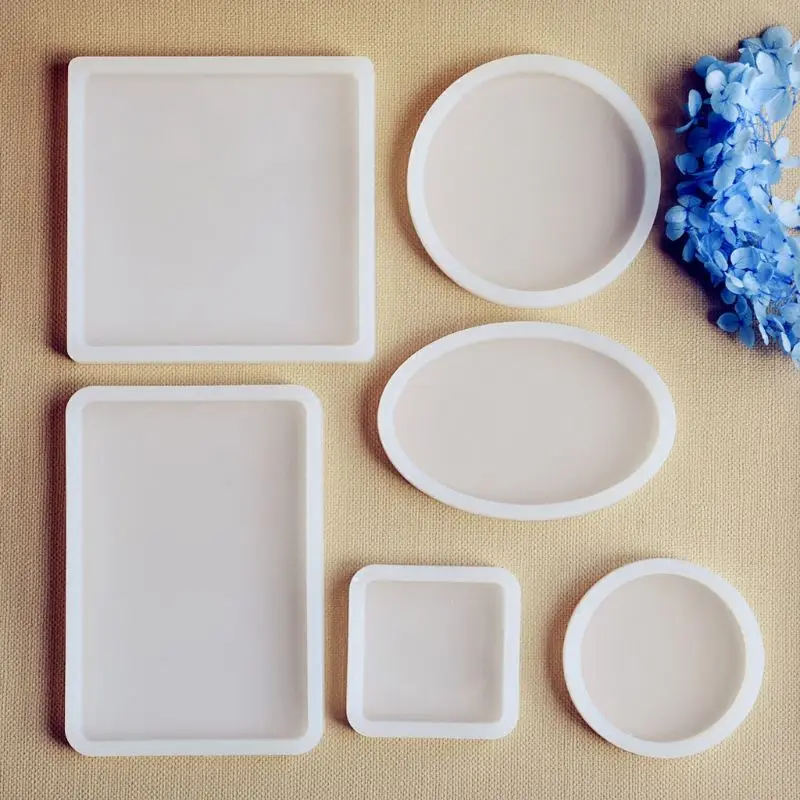 

22Pcs Coaster Silicone Resin Mold Round Square Rectangle Heart Oval Molds Kit
