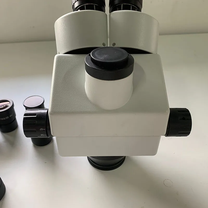 Luckyzoom 7X-45X Simul-Focal Тринокулярный Стерео зум микроскоп головка WF10X/20 окуляр Микроскоп аксессуары