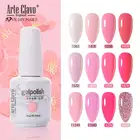 Гель-лак для ногтей Arte Clavo, розовый лак для маникюра, гель для украшения ногтей, УФ-гель с базовым верхним покрытием, 15 мл, Гель-лак