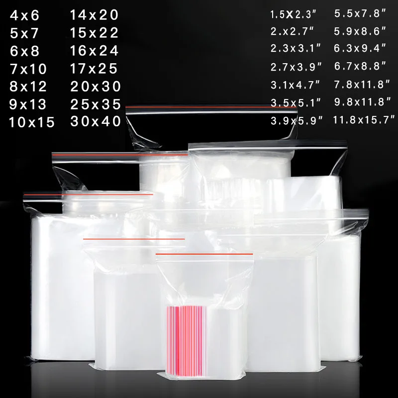 Прозрачный пакет на молнии Пластиковые Упаковочные пакеты пластиковые для