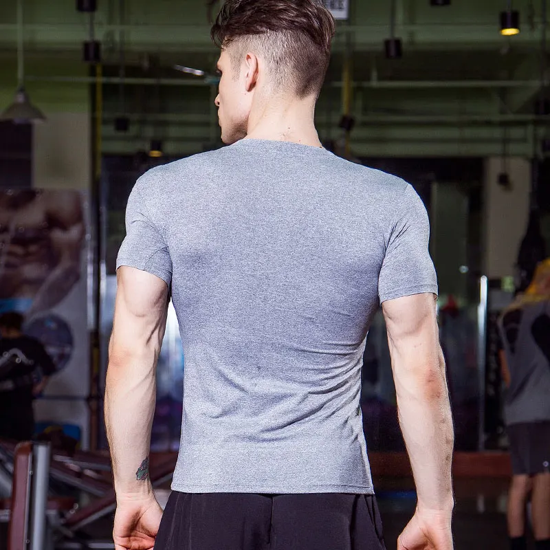 Мужские быстросохнущие рубашки для фитнеса Рашгард Мужской теннис баскетбол