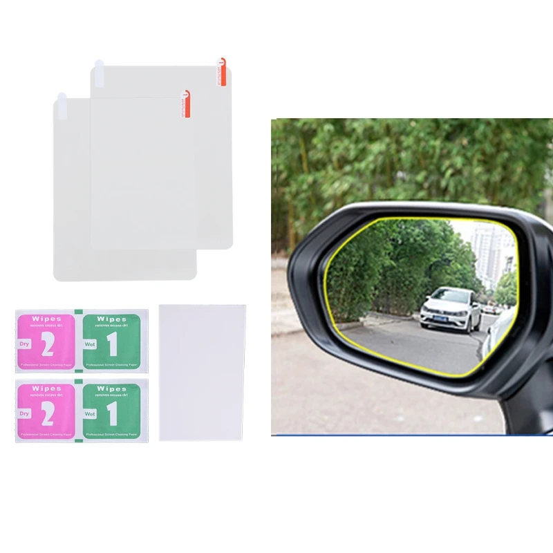 

2022 New 2PCS Car Side Rearview Rainproof Coating Membrane Rear View Mirror Waterproof Film Protective Clear Safe Sticker