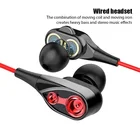 Проводные наушники с двойным кольцом, наушники с разъемом 3,5 мм, Универсальная гарнитура-вкладыш с HD микрофоном для телефона, MP3, MP4