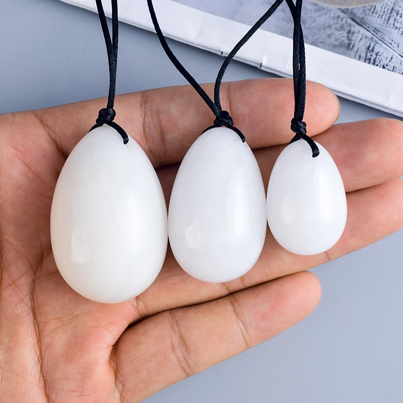 Яичный белок Yoni нефрит КАМЕННЫЙ массажер Кегель для упражнений подтяжки тазовой