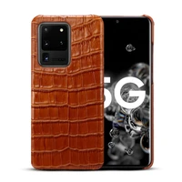 original genuine leather mobile phone case for samsung galaxy s20 ultra protective back cover for samsung s20 plus case cowhide