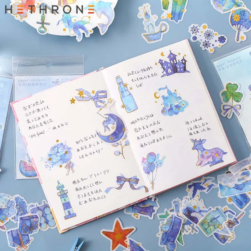 Hethrone 2 шт./пакет ручная роспись Звезда путешествия прозрачный ПВХ вручную учетной