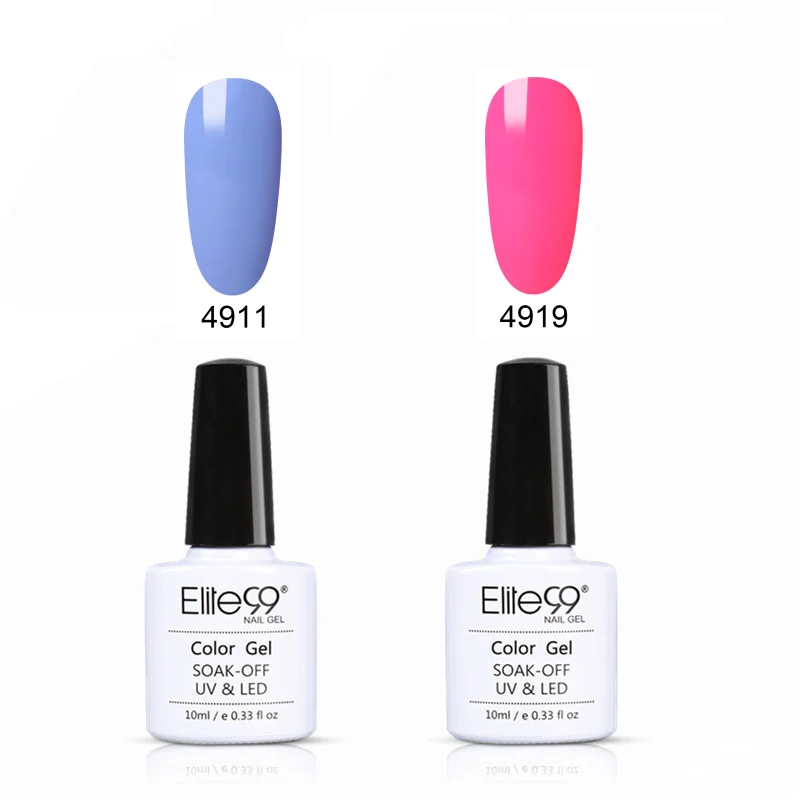 Elite99 10 мл Макарон Гель 4 шт./компл. лак для ногтей гель uv Vernis Гель-лак удаляющийся замачиванием Гель-лак для ногтей для укрепления Led Лак для ногтей искусства - Цвет: C015