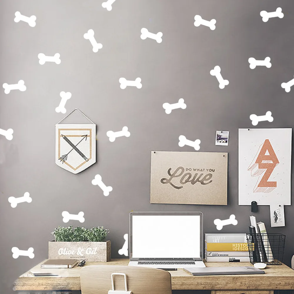 Домашний декор Мультяшные наклейки на стену в виде костей собаки детские обои