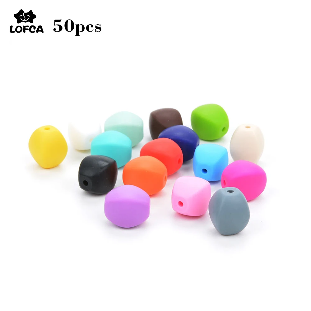 

LOFCA 50pcs/lot Olive Loose Silicone Beads Necklace Silicone Teething Toy For Baby Food Grade Silicone Fruit Teething Necklace