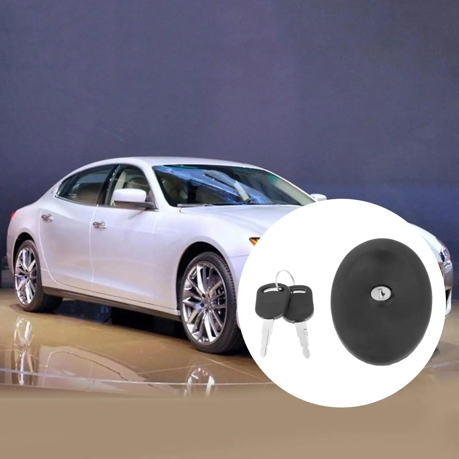 

Locking Fuel Tank Cover Caps Replacement for Transit 3966745 Black Car Parts