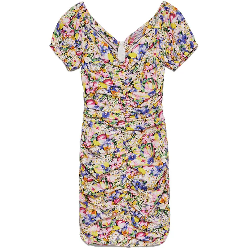 Женское платье Весна/Лето 2020 новое модное милое плиссированное с цветочным