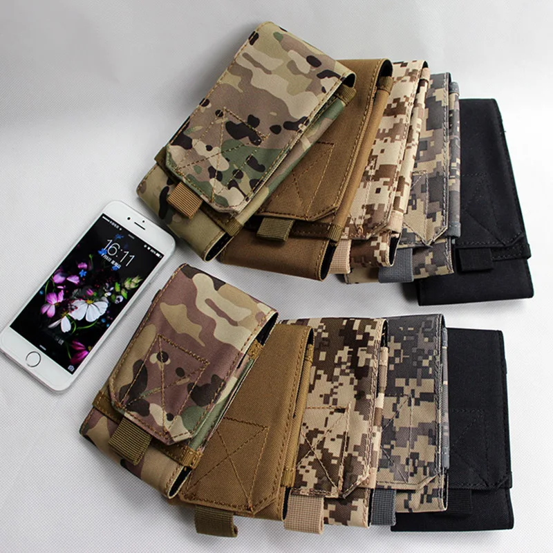 

Universal Phone Pouch Holster Waist Bag Army Tactical Military nylon belt For SAMSUNG For iphone for OnePlus 6 6T Nokia Case