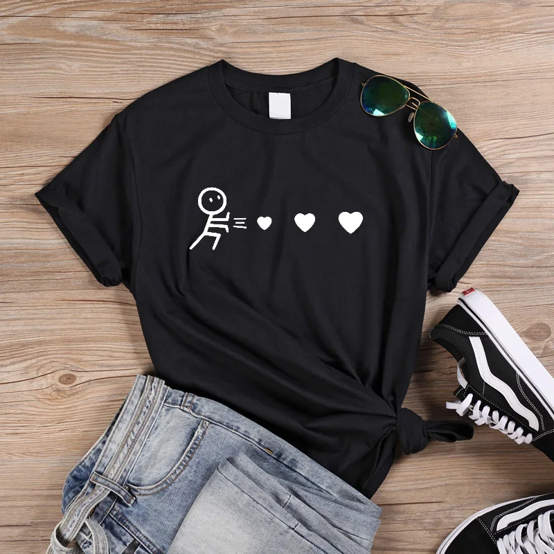 ONSEME launch Love футболка хлопок Harajuku Графический футболки женская одежда 2019 Kawaii