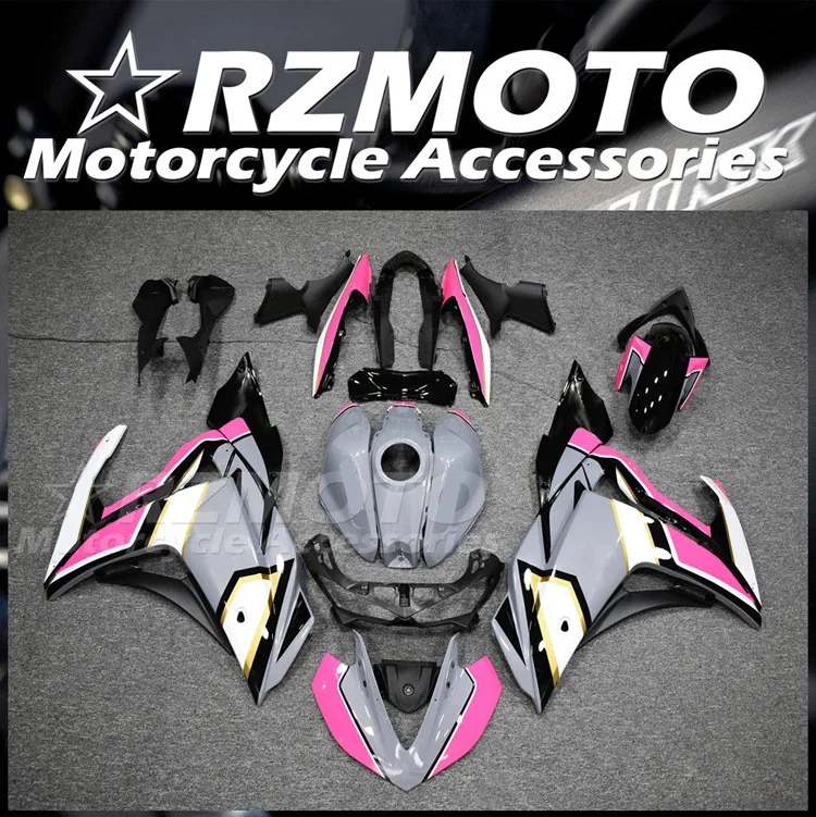 

4Gifts New ABS Fairings kit for YAMAHA YZF-R3 15 16 17 18 YZF-R25 R3 R25 2015 2016 2017 2018 Bodywork set Pink Gray