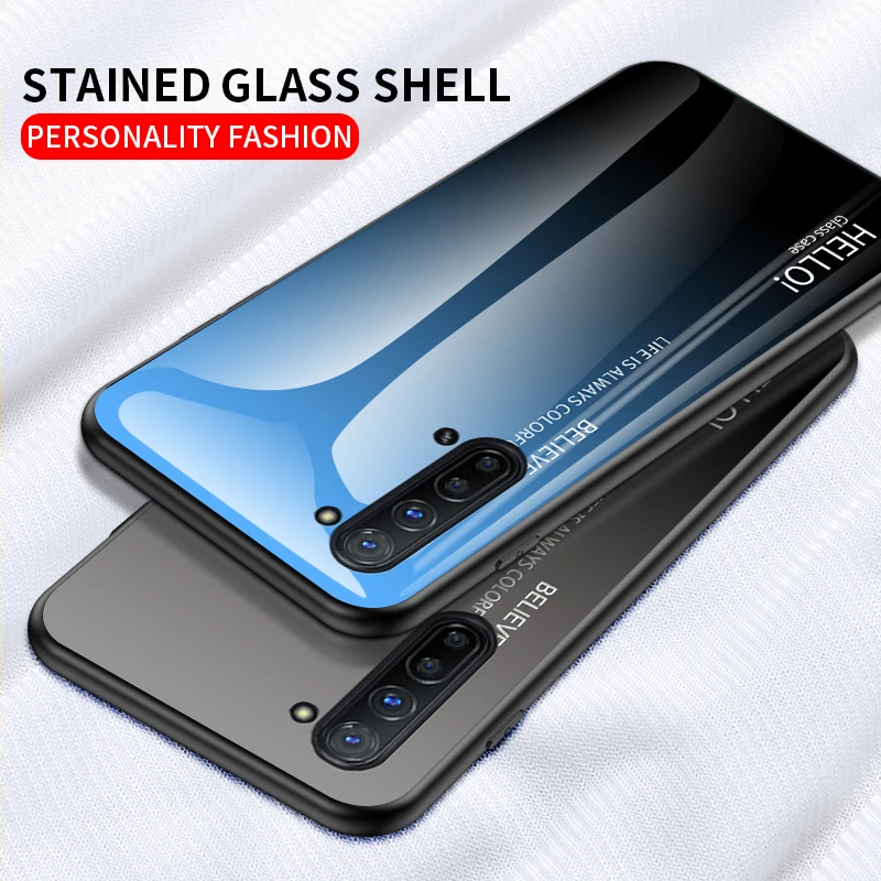 

Gradient glass phone case For iphone 11 PRO X XS MAX XR Mirror phone case For iPhone 8 7 6 6S Plus SE Tempered glass back cover