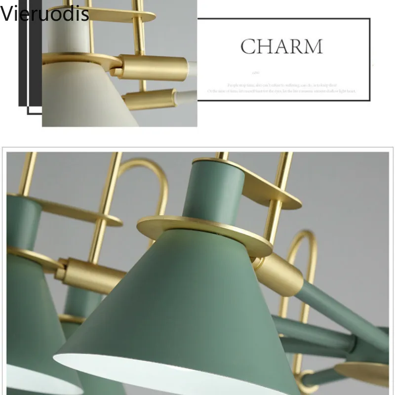 Modern Led Chandelier Nordic Macaron Iron Art Lighting for Living Room Bedroom Restaurant Ceiling Fixtures | Лампы и освещение
